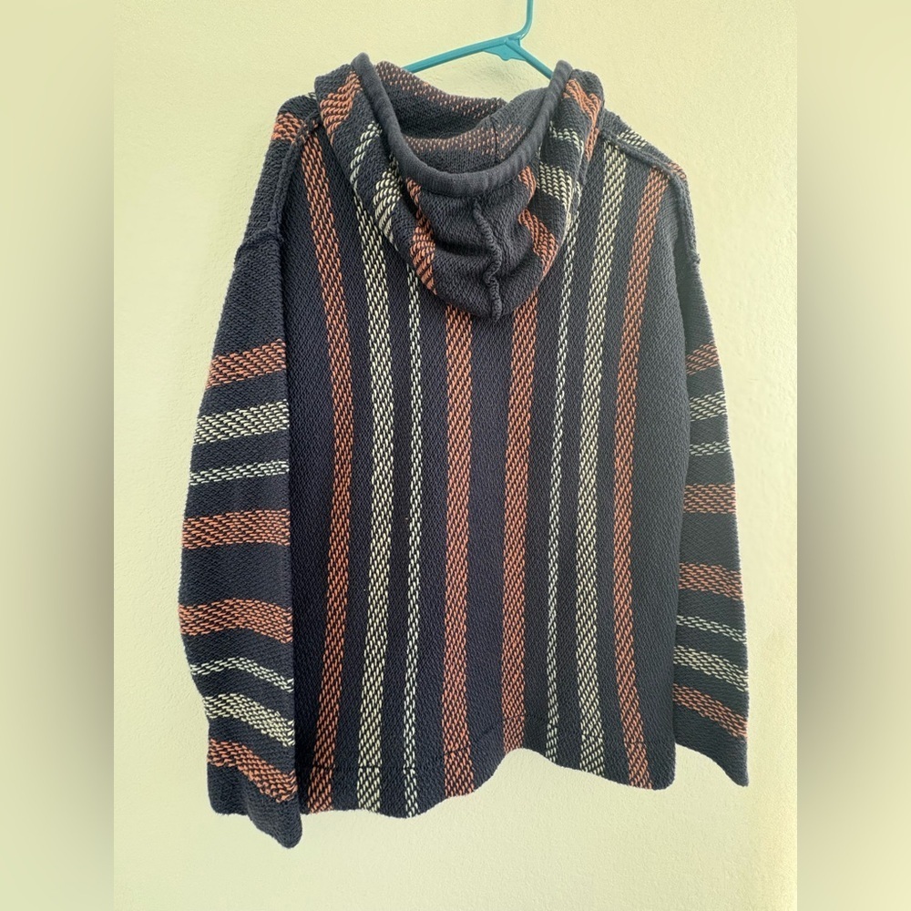 Rip Curl Revival Striped Knit Poncho Navy - Picture 10 of 13